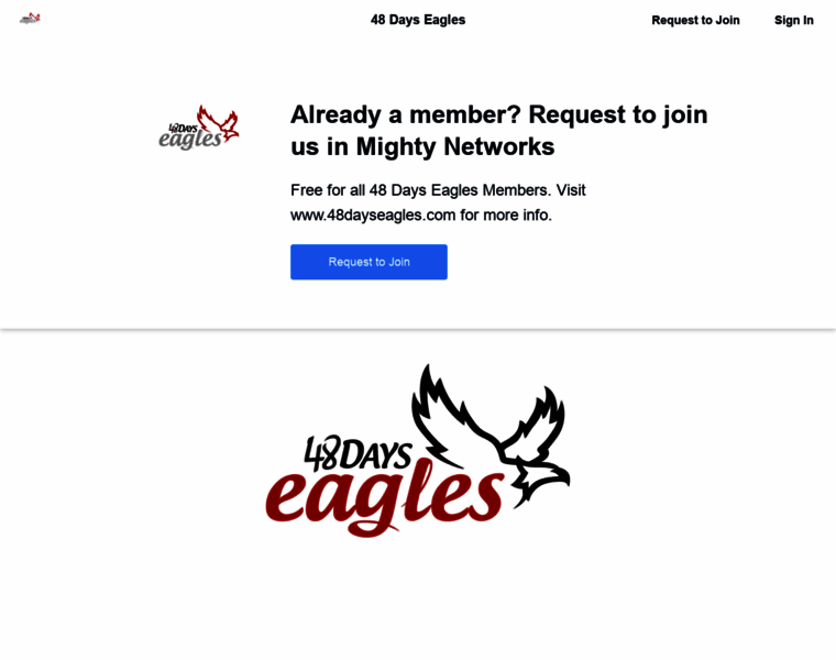 the48dayseagles.mn.co at WI. 48 Days Eagles