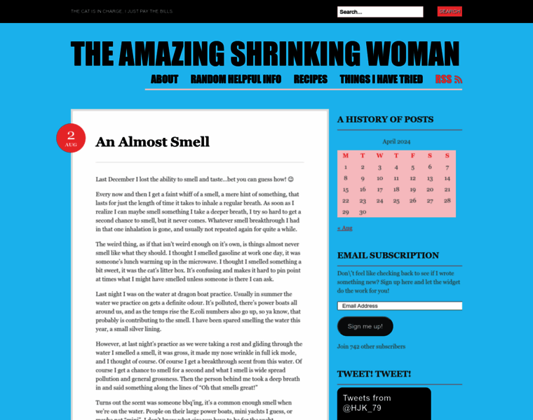 Theamazingshrinkingwoman.com thumbnail