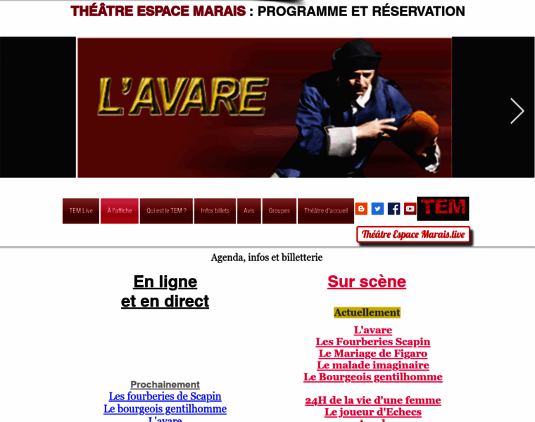 Theatreespacemarais-evenements.com thumbnail