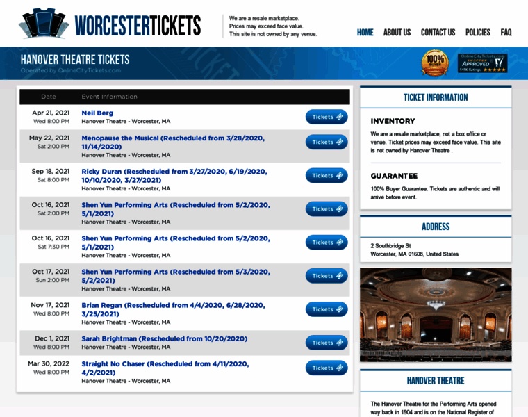 Theatreworcester.com thumbnail