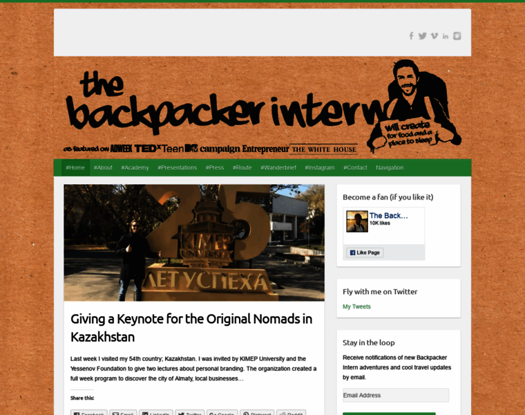 Thebackpackerintern.com thumbnail