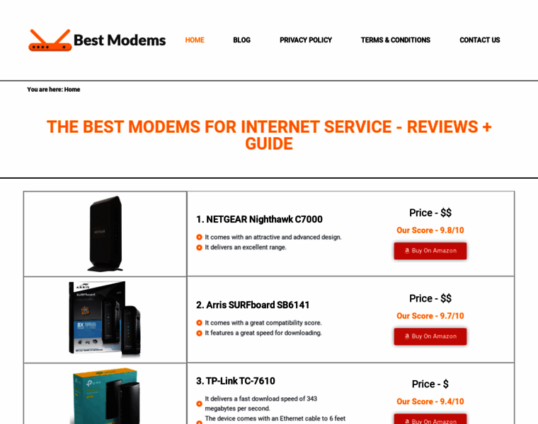 Thebestmodems.com thumbnail