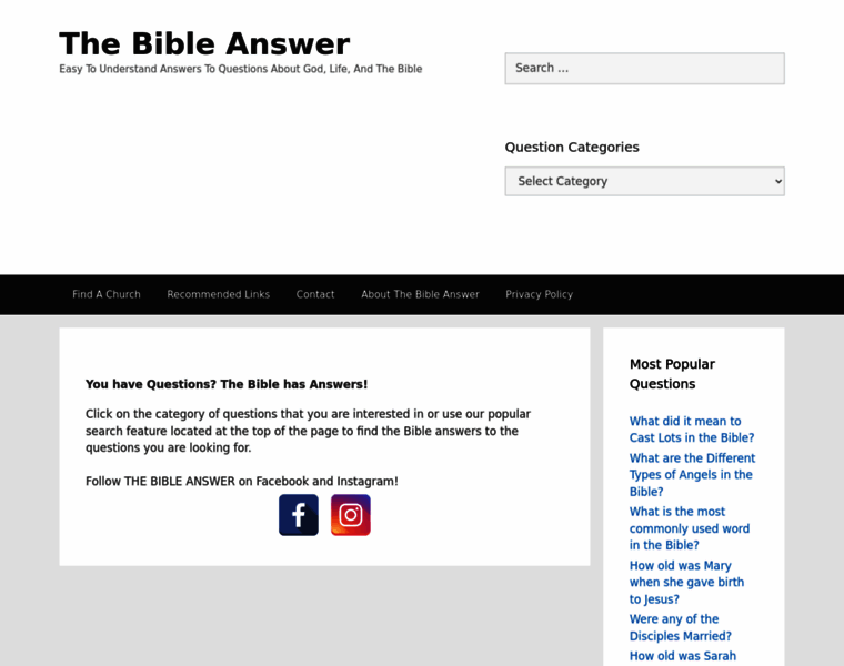 Thebibleanswer.org thumbnail