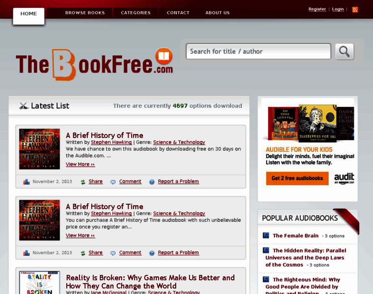 Thebookfree.com thumbnail