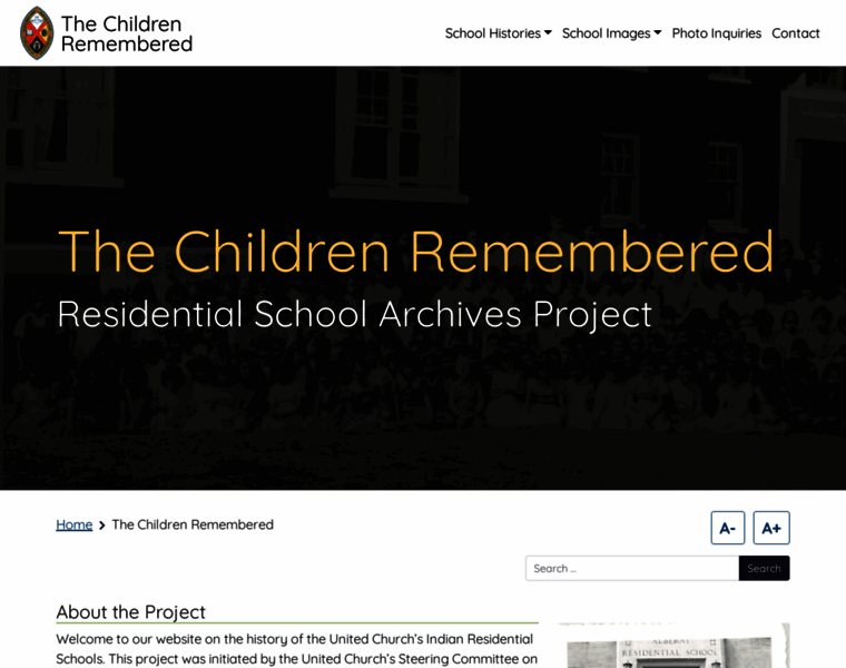 Thechildrenremembered.ca thumbnail
