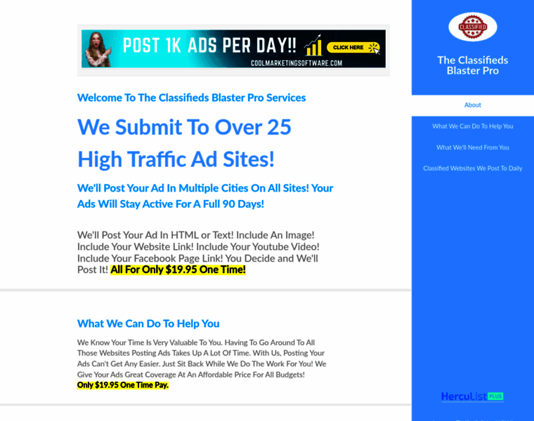 Theclassifiedsblaster.pro thumbnail Theclassifiedsblaster.pro thumbnail