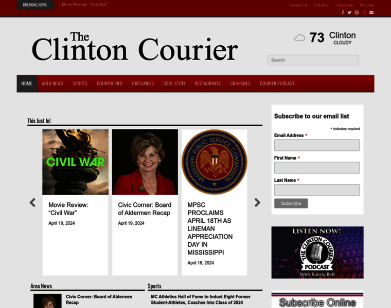 Theclintoncourier.net thumbnail
