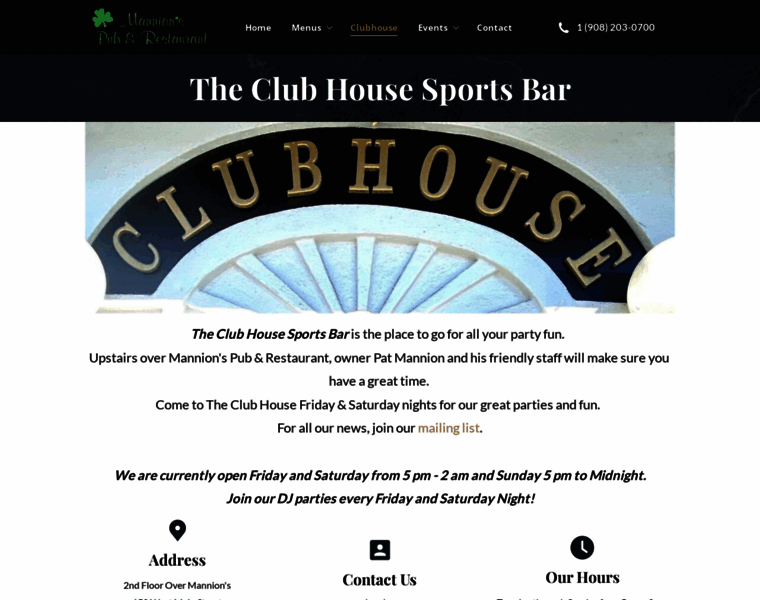 Theclubhousesportsbar.com thumbnail