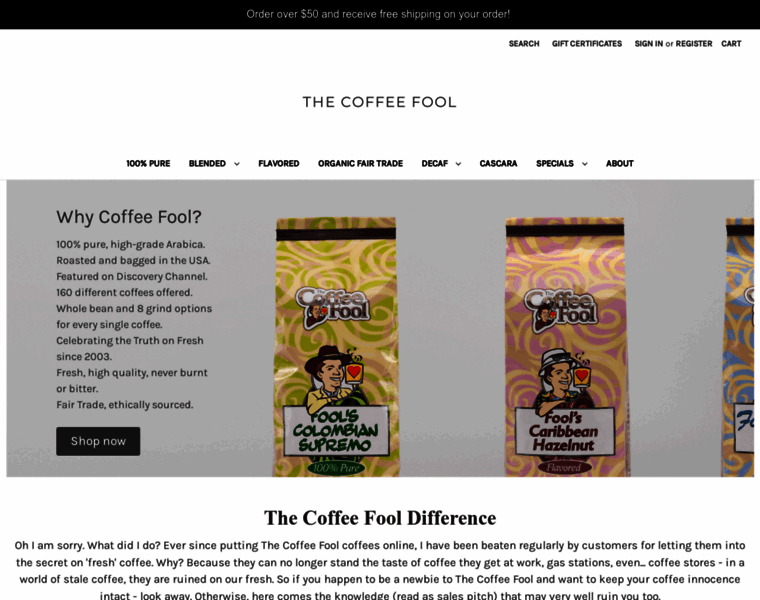 Thecoffeefool.com thumbnail
