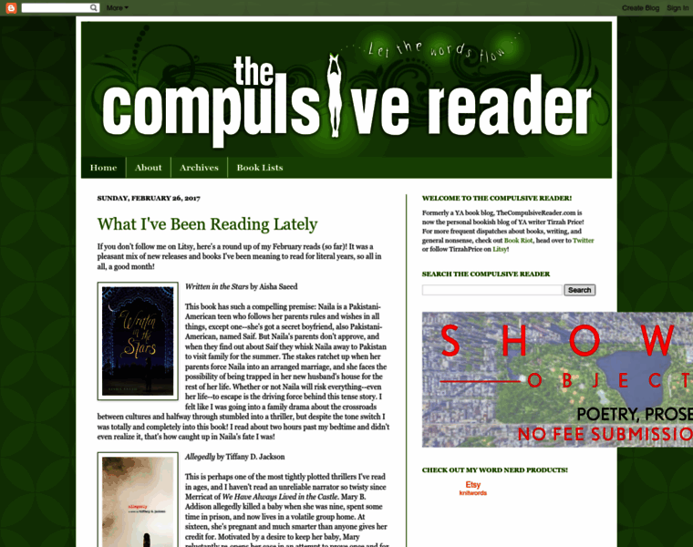 Thecompulsivereader.com thumbnail