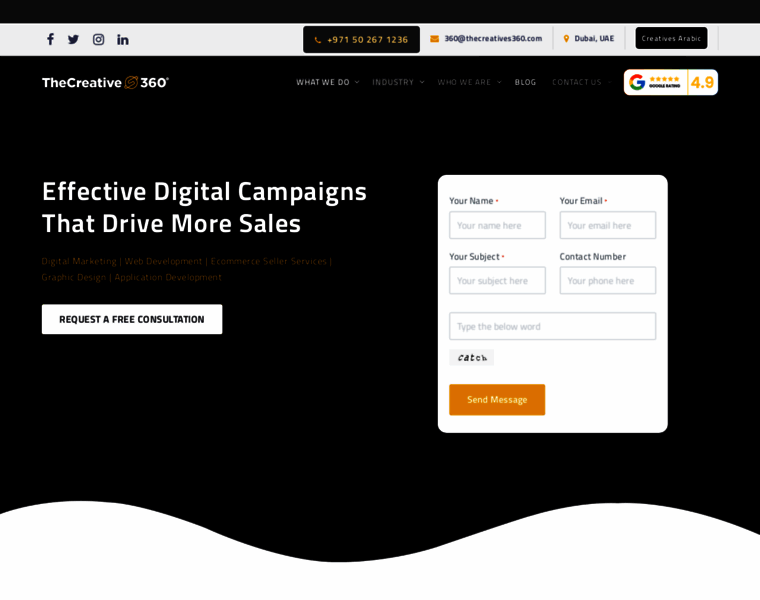 thecreatives360.com at WI. Digital Marketing Agency in Dubai, UAE | The ...