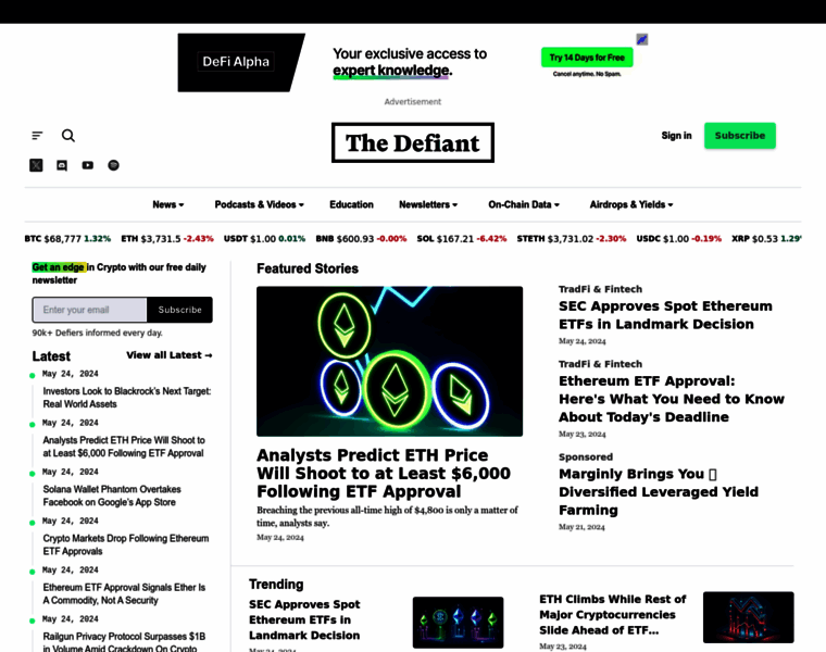 Thedefiant.io thumbnail