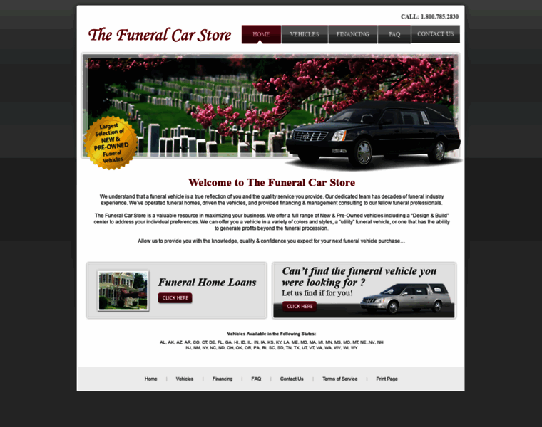 Thefuneralcarstore.com thumbnail