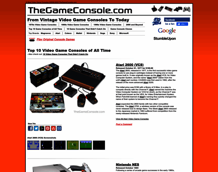 Thegameconsole.com thumbnail