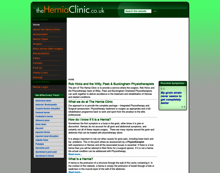 Theherniaclinic.co.uk thumbnail