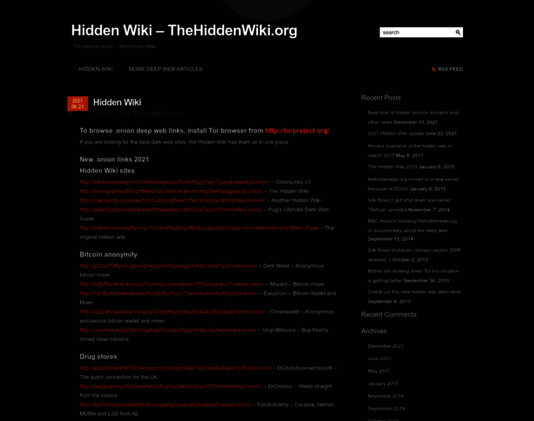 Thehiddenwiki.org thumbnail