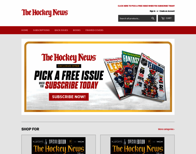 Thehockeynews.store thumbnail