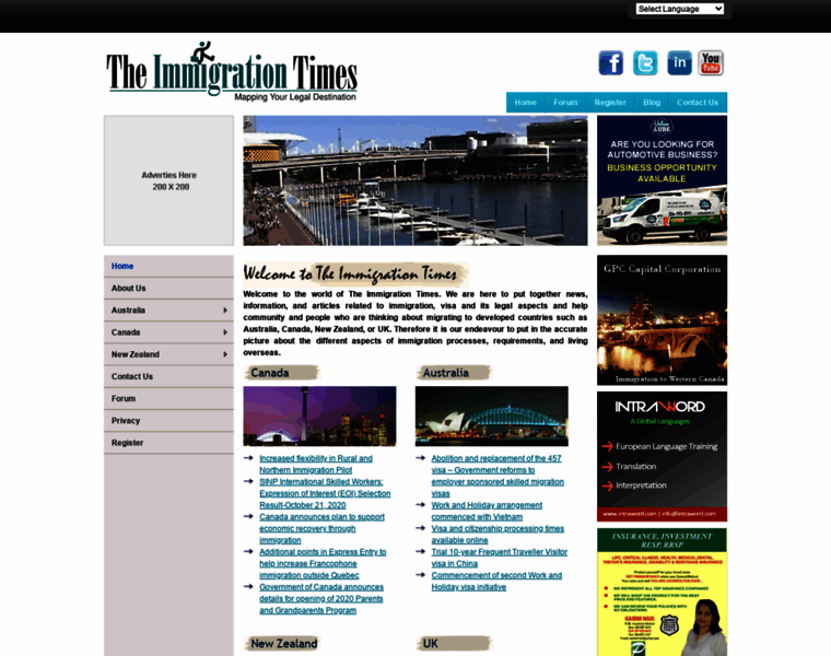 Theimmigrationtimes.com thumbnail