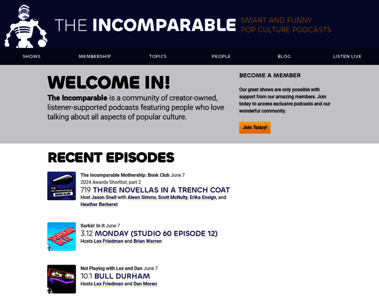 Theincomparable.com thumbnail