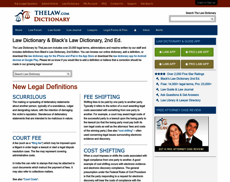 Thelawdictionary.com thumbnail