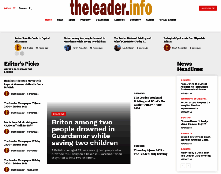 Theleader.info thumbnail
