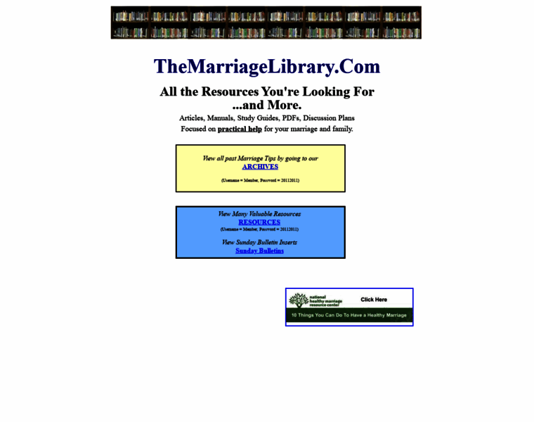 Themarriagelibrary.com thumbnail