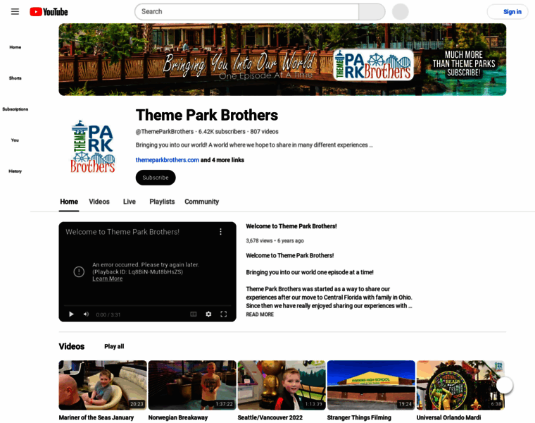 Themeparkbrothers.com thumbnail