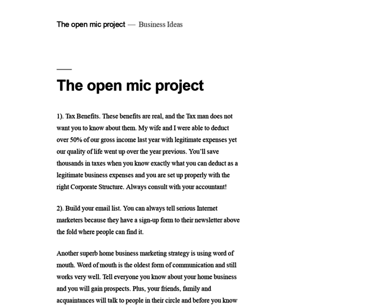 Theopenmicproject.com thumbnail