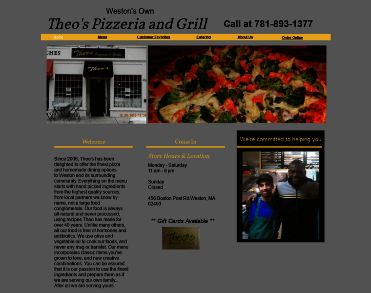 Theos-pizza-weston.com thumbnail