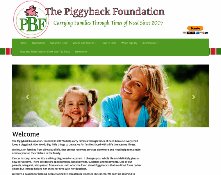 Thepiggybackfoundation.org thumbnail