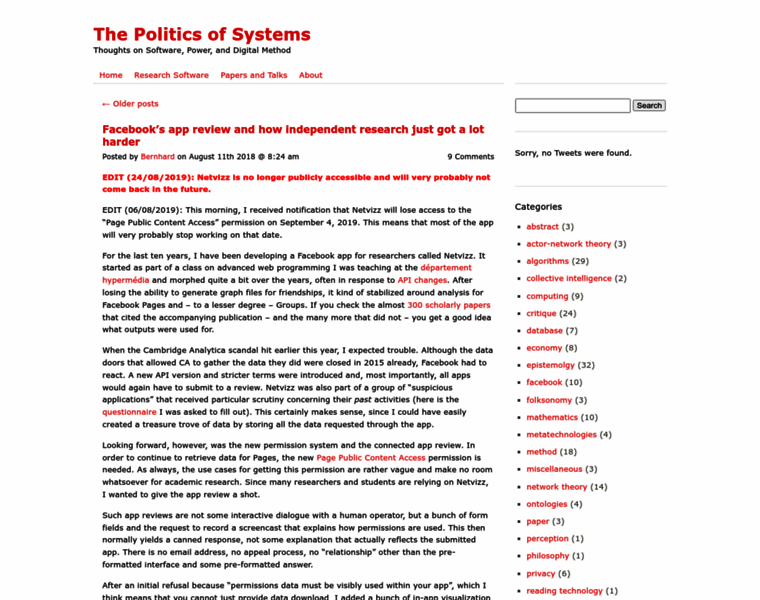 Thepoliticsofsystems.net thumbnail