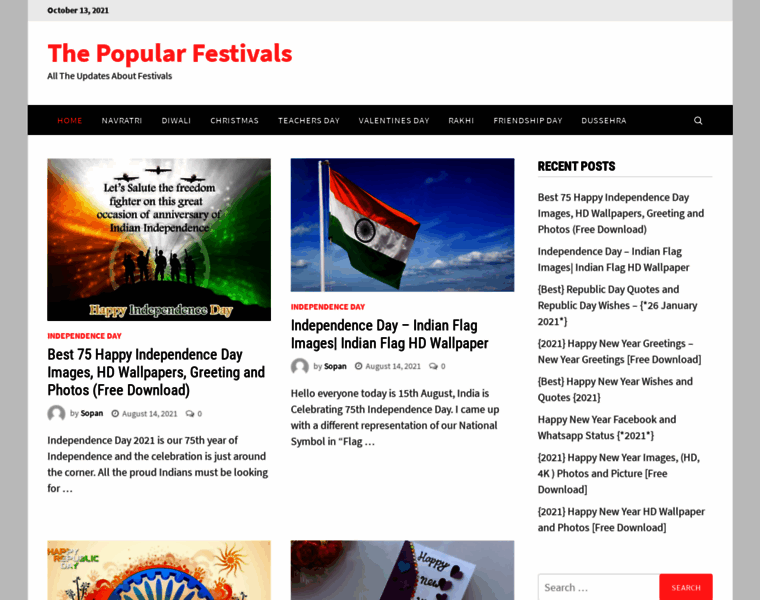 Thepopularfestivals.com thumbnail