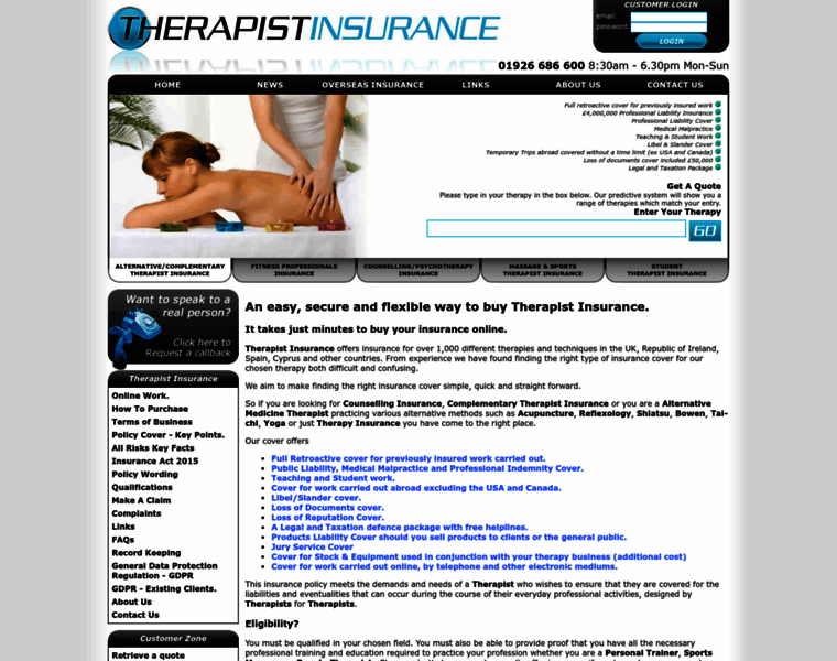 Therapistinsurance.co.uk thumbnail