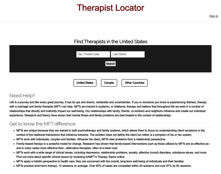 Therapistlocator.net thumbnail
