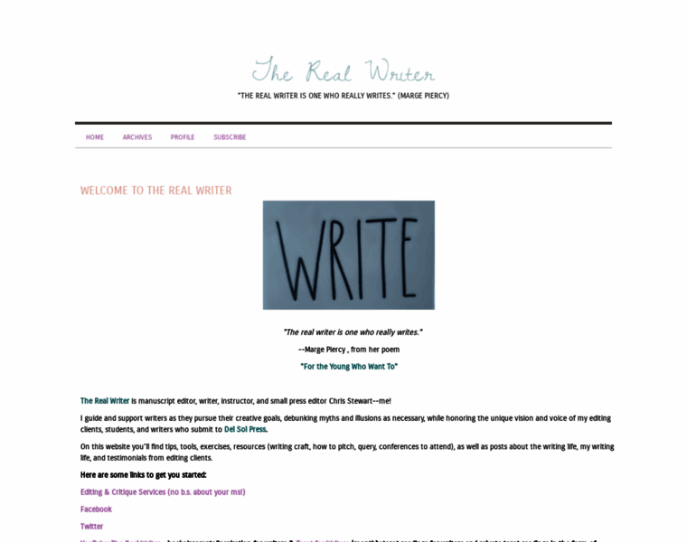 Therealwriter.com thumbnail