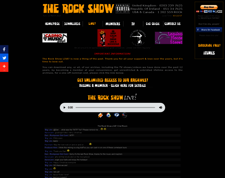 Therockshowlive.com thumbnail