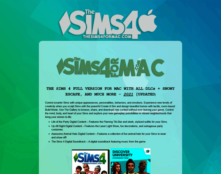 Thesims4formac.com thumbnail