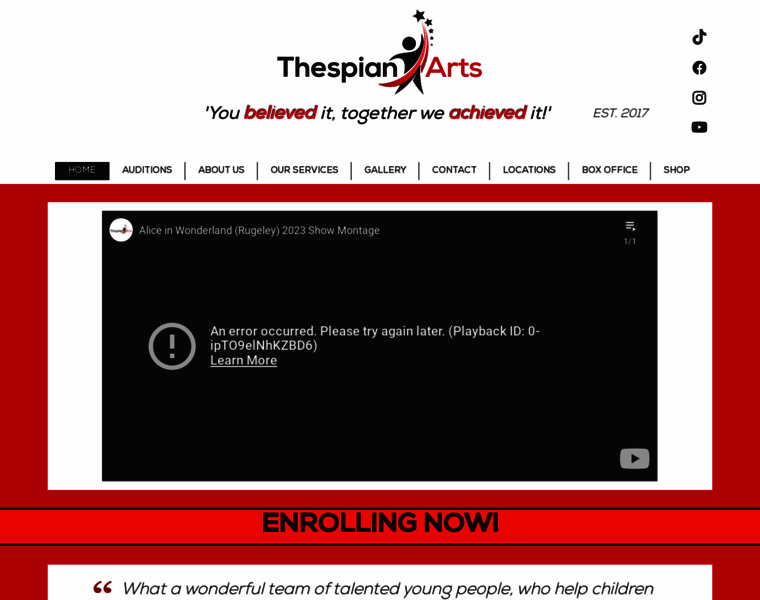 Thespian-arts.co.uk thumbnail