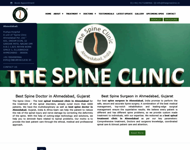 Thespineclinic.in thumbnail