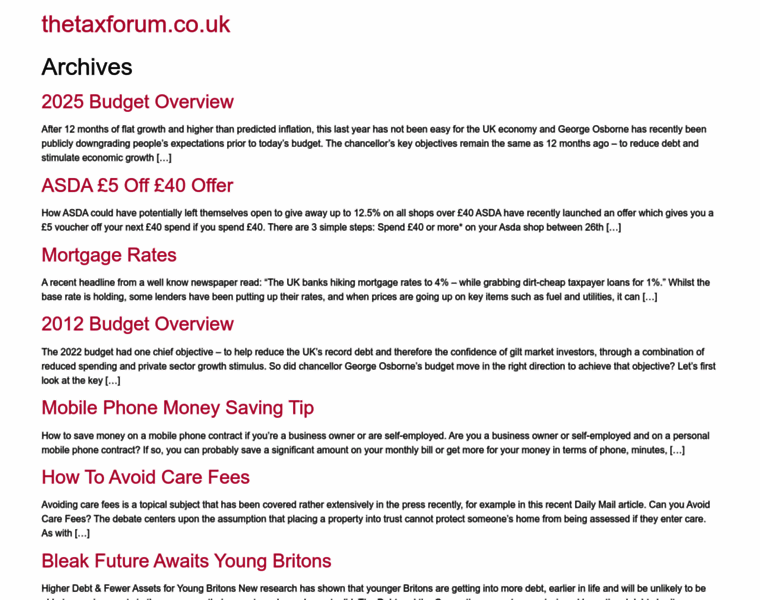 Thetaxforum.co.uk thumbnail Thetaxforum.co.uk thumbnail