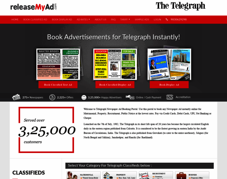 Thetelegraph.releasemyad.com thumbnail