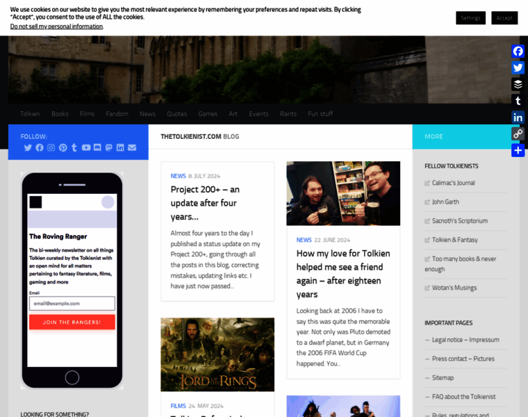 Thetolkienist.com thumbnail