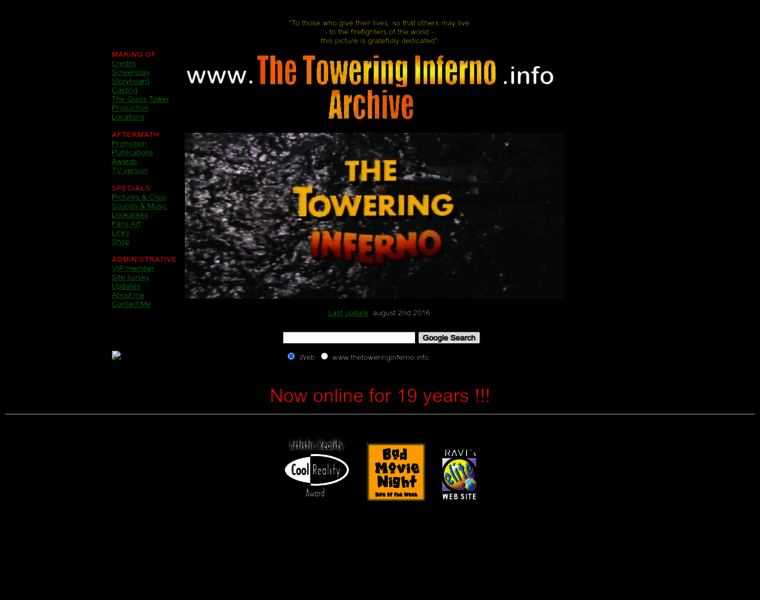 Thetoweringinferno.info thumbnail