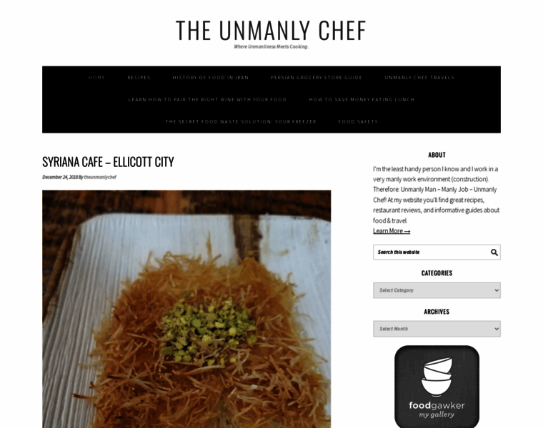 Theunmanlychef.com thumbnail