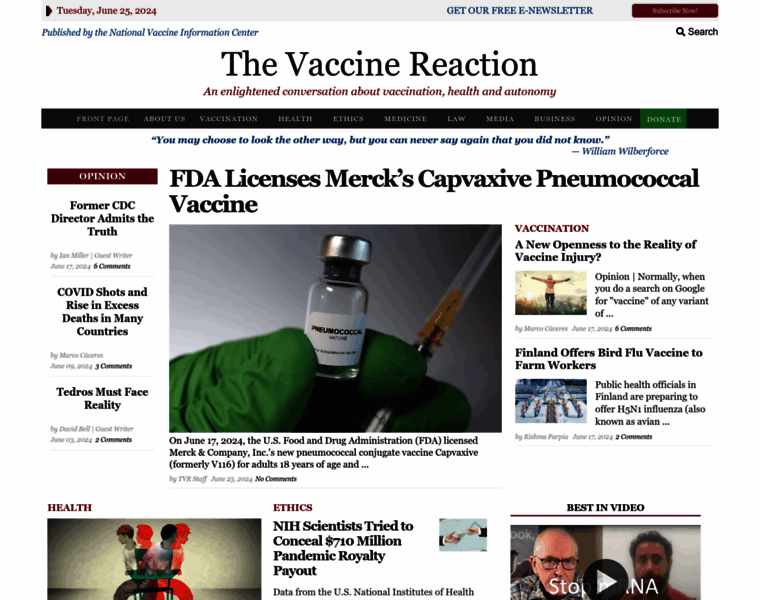 Thevaccinereaction.org thumbnail