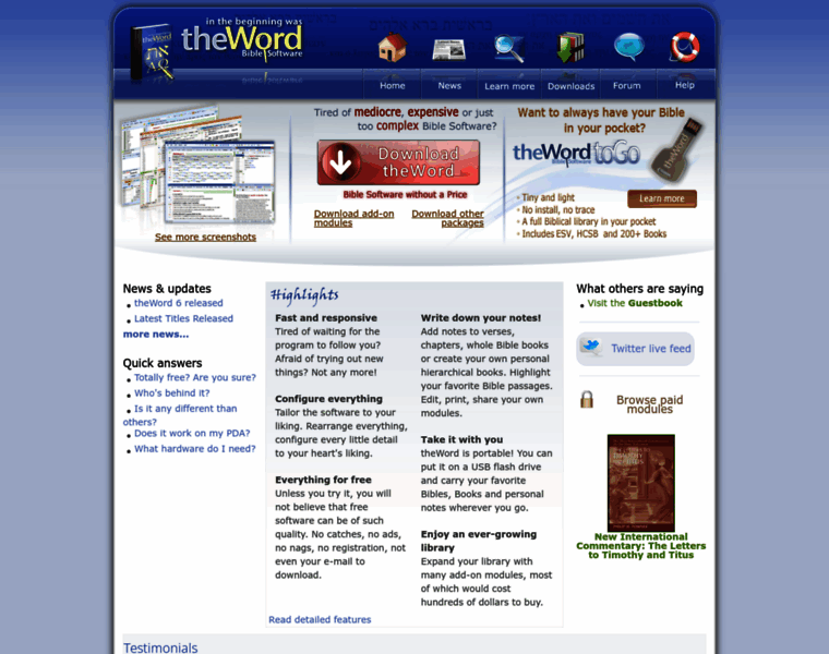 Theword.net thumbnail