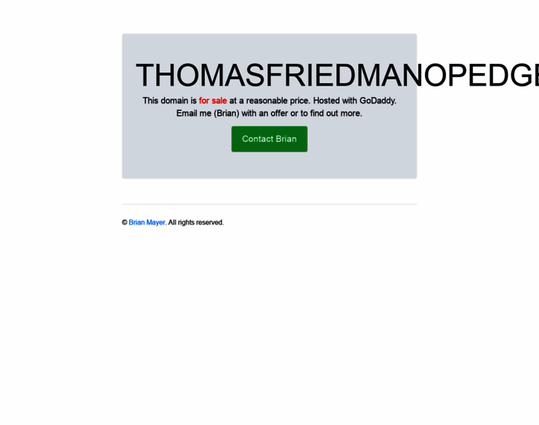 Thomasfriedmanopedgenerator.com thumbnail
