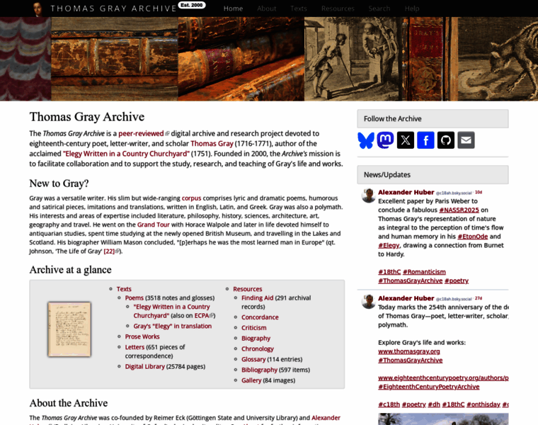 Thomasgray.org thumbnail