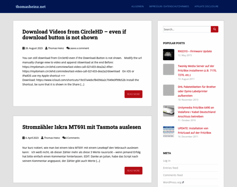 Thomasheinz.net thumbnail