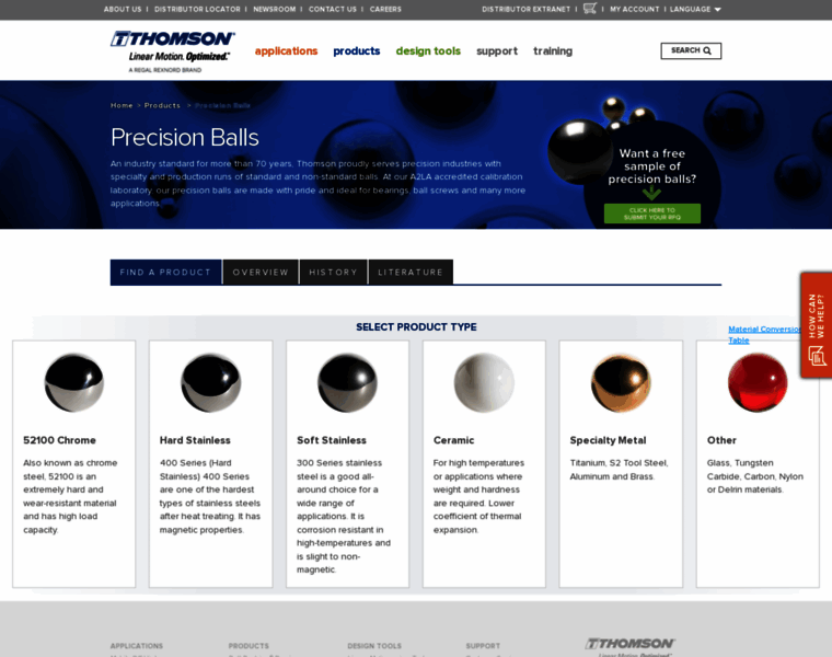 Thomsonprecisionball.com thumbnail